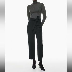 Aritzia - Wilfred - Tie-Front Pant - Black- Size 6